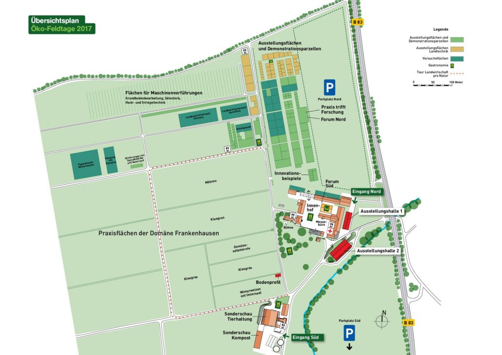 Geländeplan der Öko-Feldtage 2017