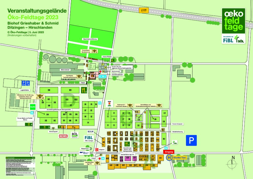 Geländeplan der Öko-Feldtage 2023