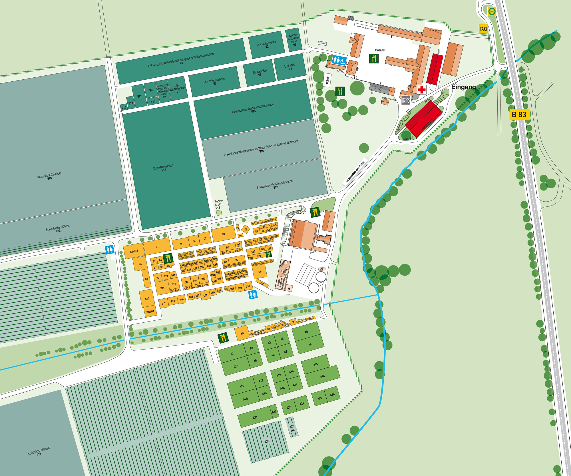 Geländeplan der Öko-Feldtage 2019