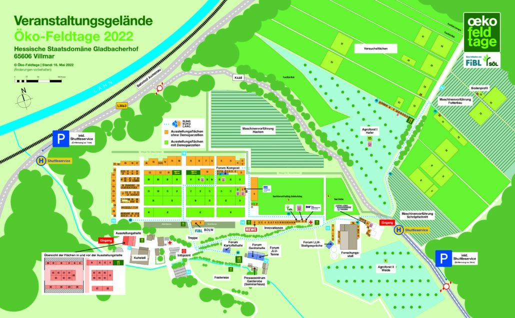 Geländeplan der Öko-Feldtage 2022